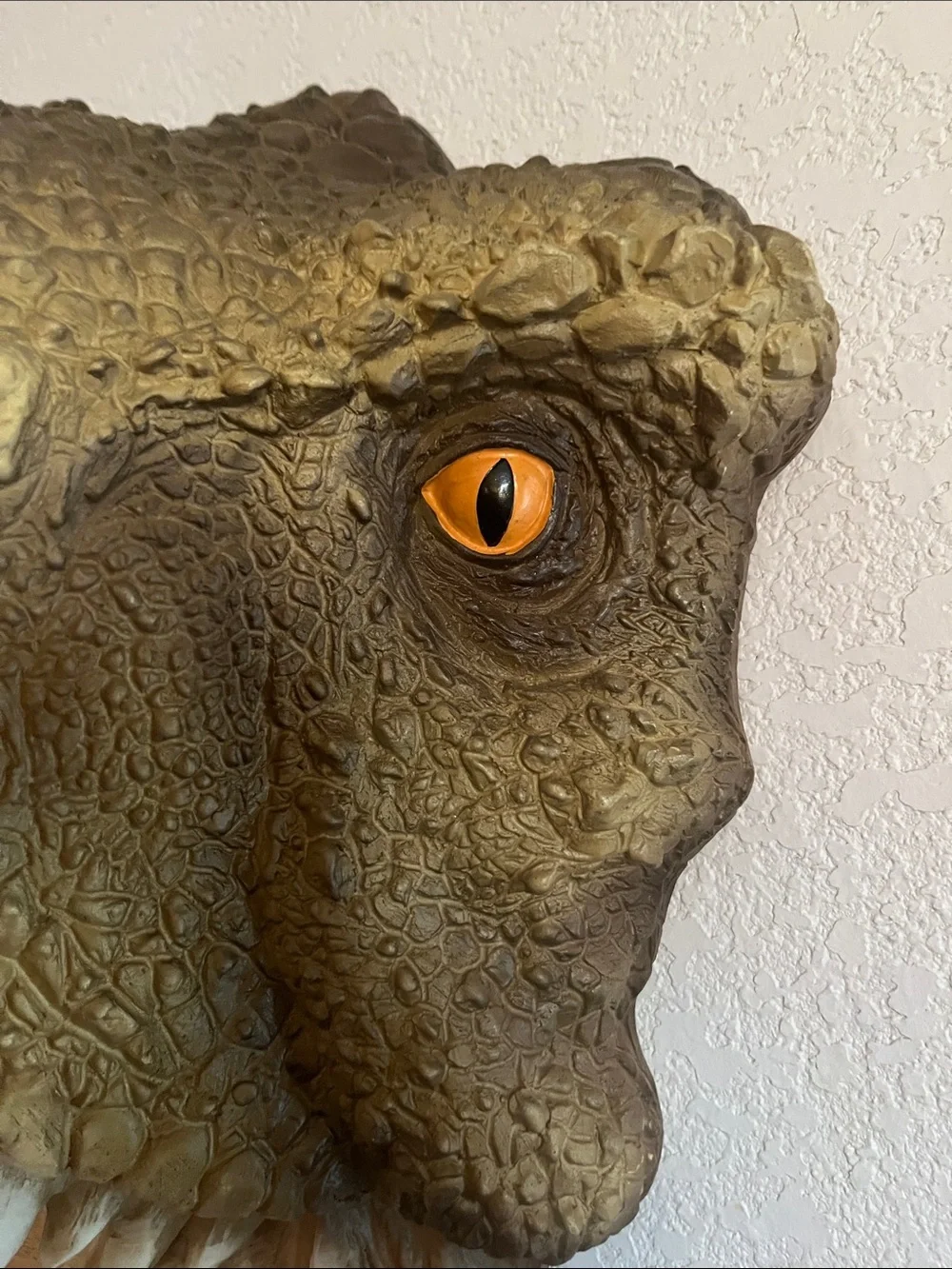 Reptile Terrarium Dinosaur Head Hideout - Brown